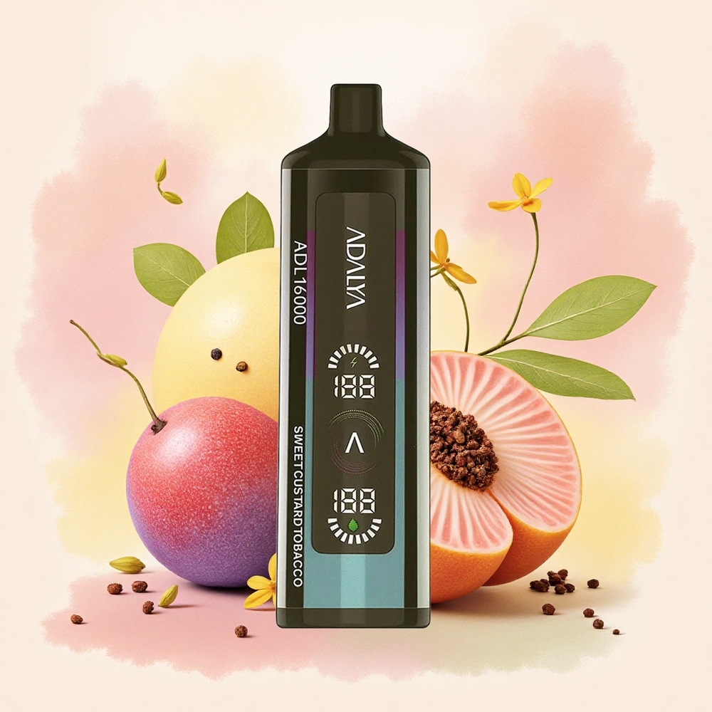 Adalya ADL 16000 PRO 甘いカスタードタバコ スマートメッシュコイル USB-C 1000mAh