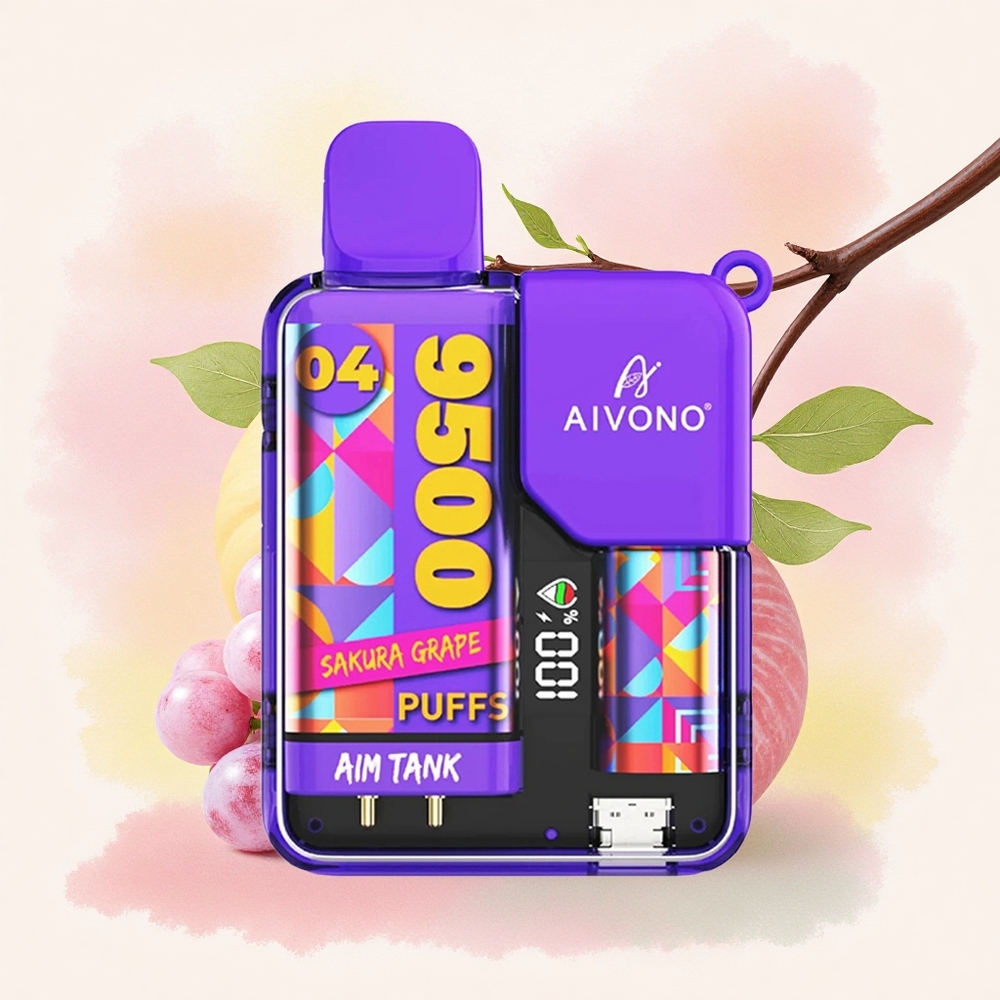 Aivono Aim Tank 9500 桜ぶどう 650mAh